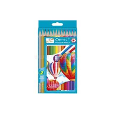 Connect Színes ceruza készlet, hatszögletű 14 klf. szín (CONNECT_107019) színes ceruza