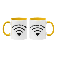 Connected to her &amp; him - Páros Színes Bögre (2db) bögrék, csészék