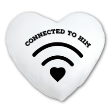 Connected to him - Páros Párna egyedi ajándék