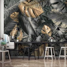 Consalnet Ezüst pálmalevél mintás fotótapéta tapéta, díszléc és más dekoráció