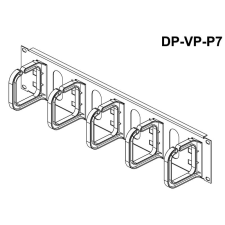 CONTEG kábel rögzítő 19" 2U 80/80  (DP-VP-P7) (DP-VP-P7) asztali számítógép kellék