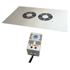 CONTEG ventilátor panel + keret 19" 2-es termosztáttal egyéb hálózati eszköz