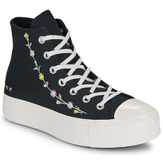 Converse Magas szárú edzőcipők CHUCK TAYLOR ALL STAR LIFT FLORAL EMBROIDERY Fekete 41