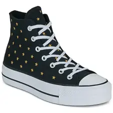 Converse Magas szárú edzőcipők LIFT PLATFORM EMBROIDERED STARS Fekete 36 női cipő