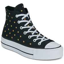 Converse Magas szárú edzőcipők LIFT PLATFORM EMBROIDERED STARS Fekete 36 1/2 női cipő