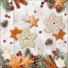  Cookies Stars papírszalvéta 33x33cm, 20db-os konyhai eszköz