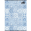 COOL BY VICTORIA Füzet, tűzött, A4, kockás, 80 lap, COOL BY VICTORIA  Mediterrain patterns