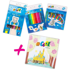  #COOL BY VICTORIA zsírkréták, viaszceruzák, filctollak + AJÁNDÉK Színezőkönyv (COOLSET1CZ) ceruza