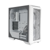 Cooler Master Ház Midi ATX HAF 500 ARGB + 4db Ventilátor, Tápegység nélkül, Üvegfalú, fehér