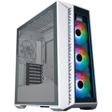 Cooler Master Ház Midi ATX MasterBox 520 Tápegység nélkül, Fehér Üvegfalú számítógép ház