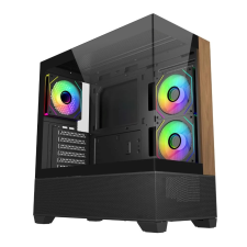 CoolerMaster Elite 690 Wood fekete számítógép ház