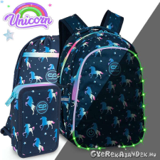 CoolPack unikornisos iskolatáska hátizsák SZETT LED világítással - Blue iskolatáska