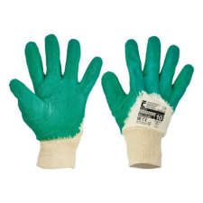  COOT 143510-07 PAMUTKESZTYŰ,ZÖLD LATEXBA FÉLIG MÁRTVA védőkesztyű