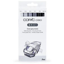 COPIC Ciao alkoholos marker készlet, Grey tones - C (5+1 db) filctoll, marker