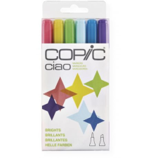 COPIC Grafikai filctoll készlet , COPIC Ciao marker / Élénk / Brights - (6 db) filctoll, marker