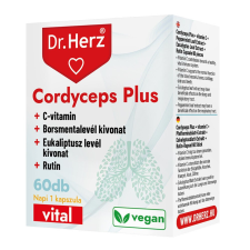 Cordyceps Plus + C-vitamin 60 db kapszula doboz vitamin és táplálékkiegészítő