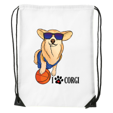  Corgi - Sport táska Fehér egyedi ajándék