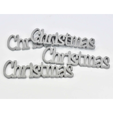 Corolla Exp-Imp. Kft Christmas felirat ezüst 15cm 4db/csomag dekorációs kellék