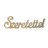 Corolla Exp-Imp. Kft Fa felirat "Szeretettel" felirat 9,5cm - natúr