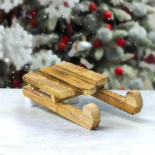 Corolla Exp-Imp. Kft Fa szánkó natúr égetett 30cm dekorációs kellék