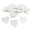 Corolla Exp-Imp. Kft Fehér fa szív 4cm x 4cm 5db/csomag