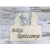 Corolla Exp-Imp. Kft Natúr fa - "Békés  Karácsonyt"  ajtódísz 24cm