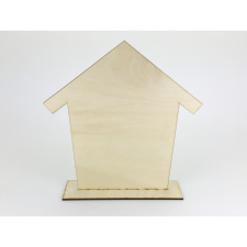 Corolla Exp-Imp. Kft Natúr fa - Talpas ház 22x22,5cm dekorációs kellék