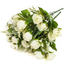 Corolla Exp-Imp. Kft Rózsacsokor fehér 10fejes dekorációs kellék