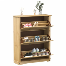  Corona tömör fenyőfa cipőszekrény 99x32x124,5 cm bútor