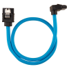 Corsair Premium sleeved SATA cable with 90° connector 2-pack - Blue (CC-8900285)
