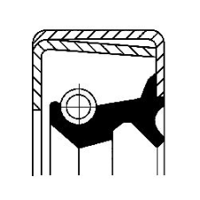 CORTECO Tömítőgyűrű, kerékagy CORTECO 12012696B futómű