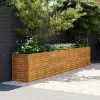  corten acél kerti magaságyás 385 x 50 x 69 cm