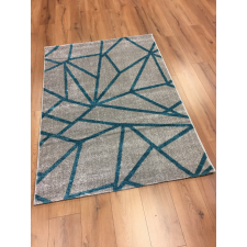 CORTINATEX Barcelona E738 kék geometriai mintás szőnyeg 120x170 cm lakástextília