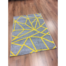 CORTINATEX Barcelona E738 sárga geometriai mintás szőnyeg 80x150 cm lakástextília