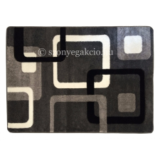 CORTINATEX Fekete-szürke kockás szőnyeg 60x220 cm lakástextília