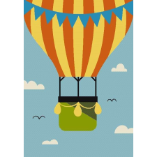 CORTINATEX Superkids H691A Hőlégballon mintás gyerekszőnyeg 120x170 cm lakástextília