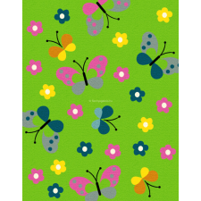 CORTINATEX Trendy Kids Zöld pillangós D237A szőnyeg 280x360 cm lakástextília