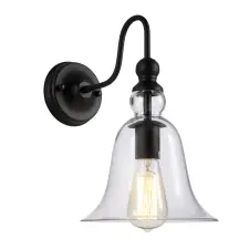 Cosmolight klasszikus skandináv fali lámpa paris fekete átlátszó cosw01796bk világítás
