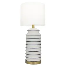 Cosmolight modern asztali lámpa coastal fehér sárgaréz cost01026br-wh világítás