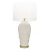 Cosmolight modern asztali lámpa murcia fehér sárgaréz cost01033br-wh