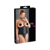 Cottelli Plus Size - szatén derékfűző (fekete)