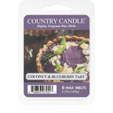 Country Candle Coconut & Blueberry Tart illatos viasz aromalámpába 64 g gyertya
