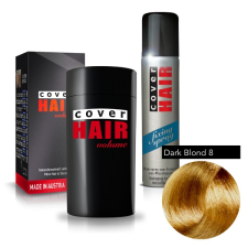 Cover Hair Volume hajdúsító, 30 g, sötét szőke (természetes szőke) + kötést erősítő spray hajformázó