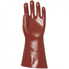 Coverguard 3634 MÁRTOTT PVC KESZTYŰ, BORDÓ, SAV/LÚG/OLAJÁLLÓ, 36CM_8 (G)
