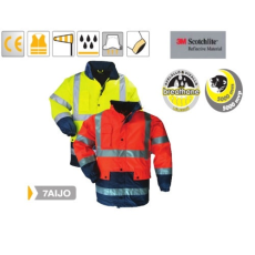 Coverguard Airport lélegző esőkabát, Pes/PU 170g/m, narancs/kék