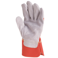 Coverguard BŐRKESZTYŰ, SZÜRKE MARHAHASÍTÉK/PIROS VÁSZON KÉZHÁT_9 védőkesztyű