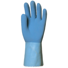 Coverguard EP munkavédelmi keszytű sav-, lúg- és vegyszerálló kék színben, csúszás elleni érdesített kézfejrész védőkesztyű