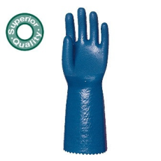 Coverguard Érdesített PVC védőkesztyű, 34 cm-es, kék, sav-, lúg-, olajálló 3768-70-es ***KIFUTÓ***