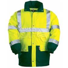 Coverguard Esőköpeny Fluo 4:4 lélegző vízhatlan (150g/m2) sárga XL láthatósági ruházat
