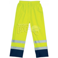 Coverguard Esőnadrág Harbour Fluo PU 3m csíkokkal (170g/m2) kék/sárga 2XL láthatósági ruházat